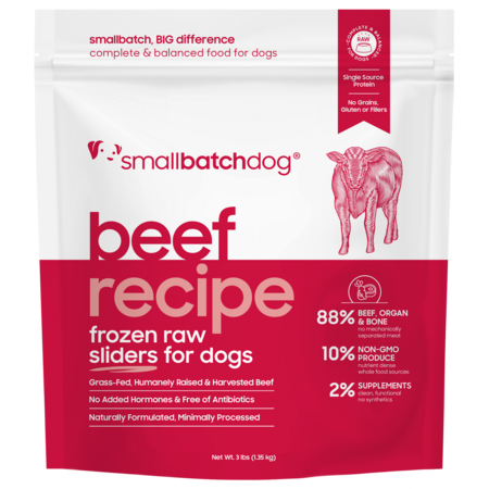 Small Batch Frozen Raw Beef for Dogs (Sliders or Patties)