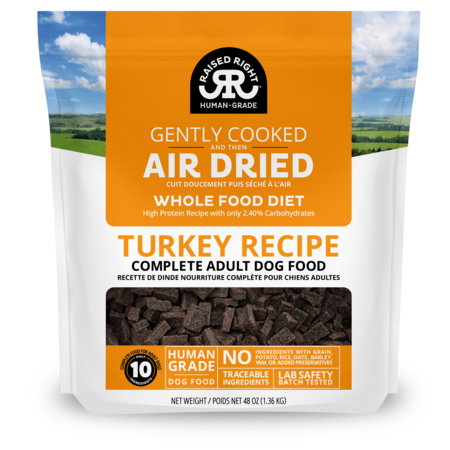 Raised Right Air Dried Original Turkey Adult Dog Recipe
