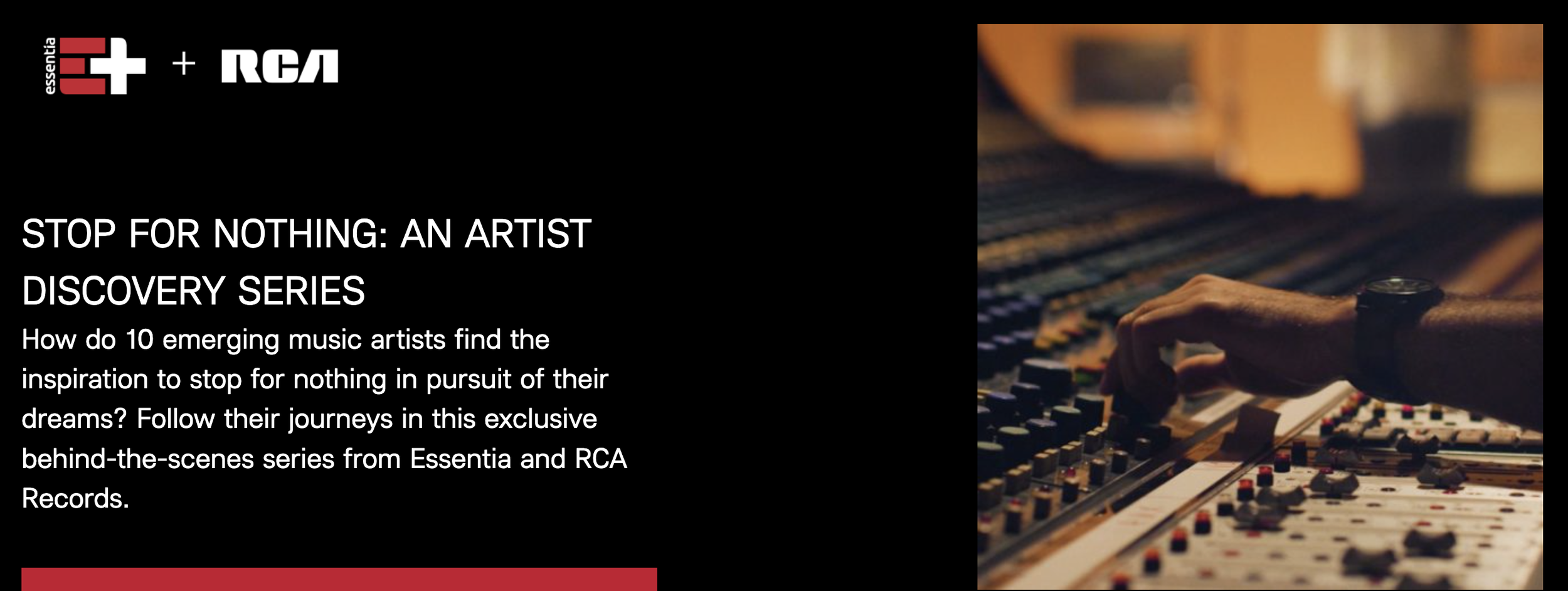 STOP FOR NOTHING: AN ARTIST DISCOVERY SERIES