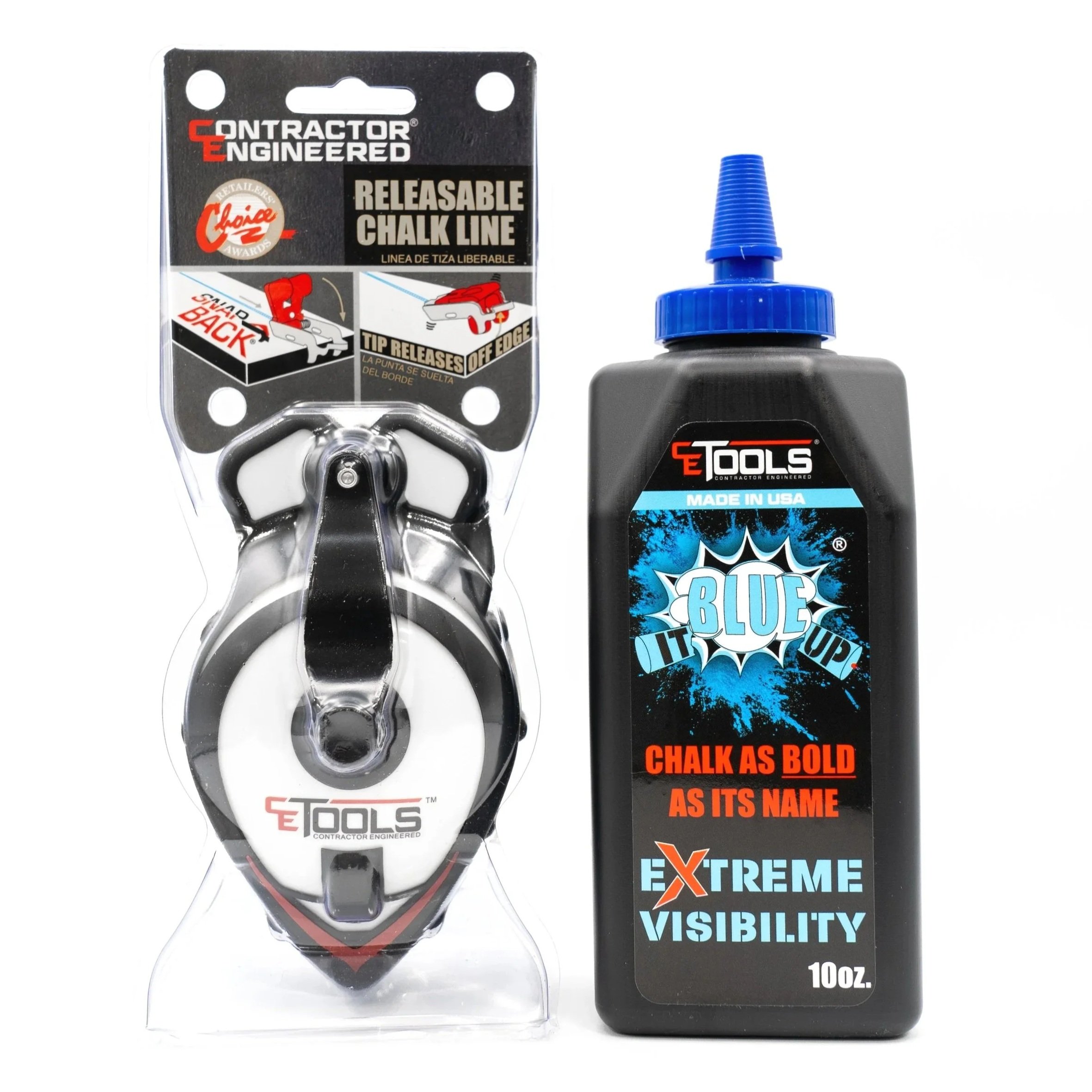 SnapBack Chalk Line + Blue It Up Chalk – Bundle