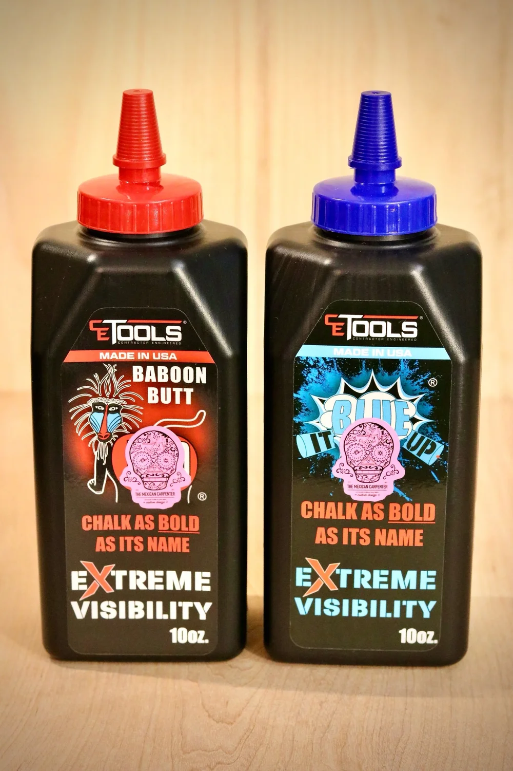 All American” Baboon Butt Red & Blue It Up Chalk Bundle – 10oz