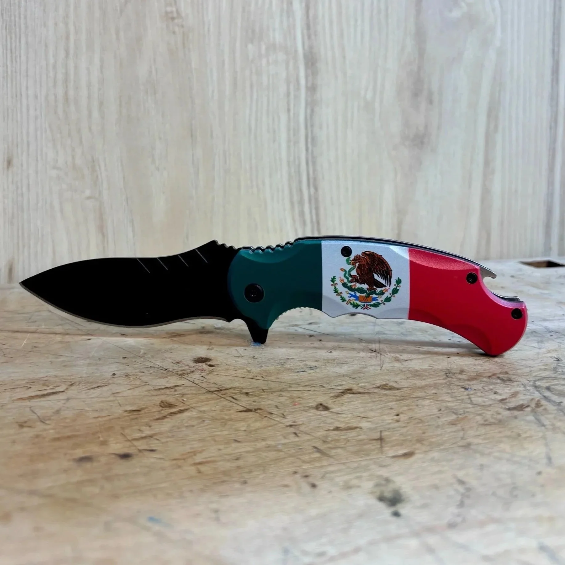 Mi Mexico - Mexican Flag Folding Knife