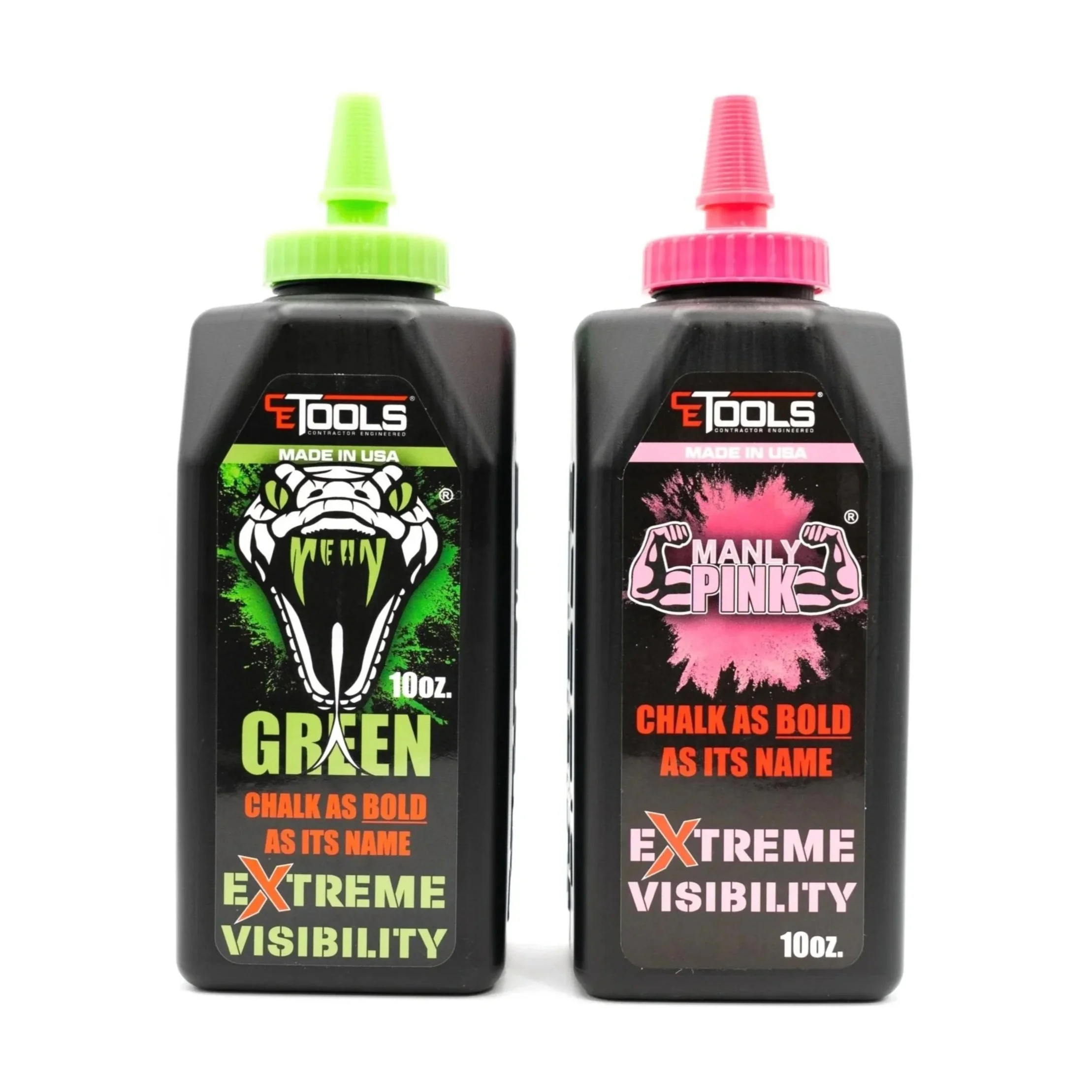 “Manly & Mean!” Manly Pink & Mean Green Chalk Bundle – 10oz Each