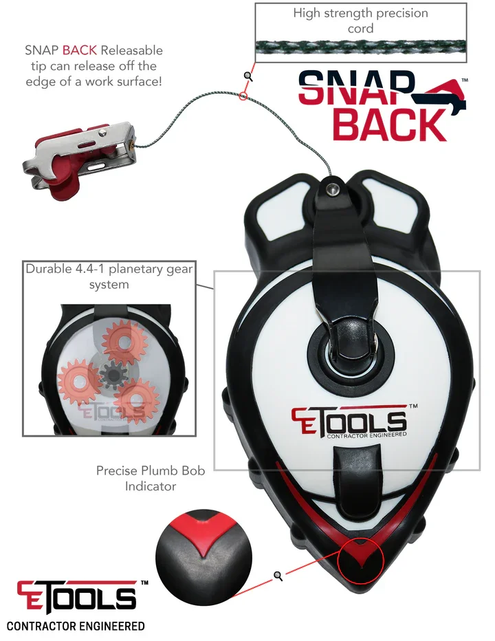 SnapBack Chalk Line with Releasable Tip® — The Mexican Carpenter