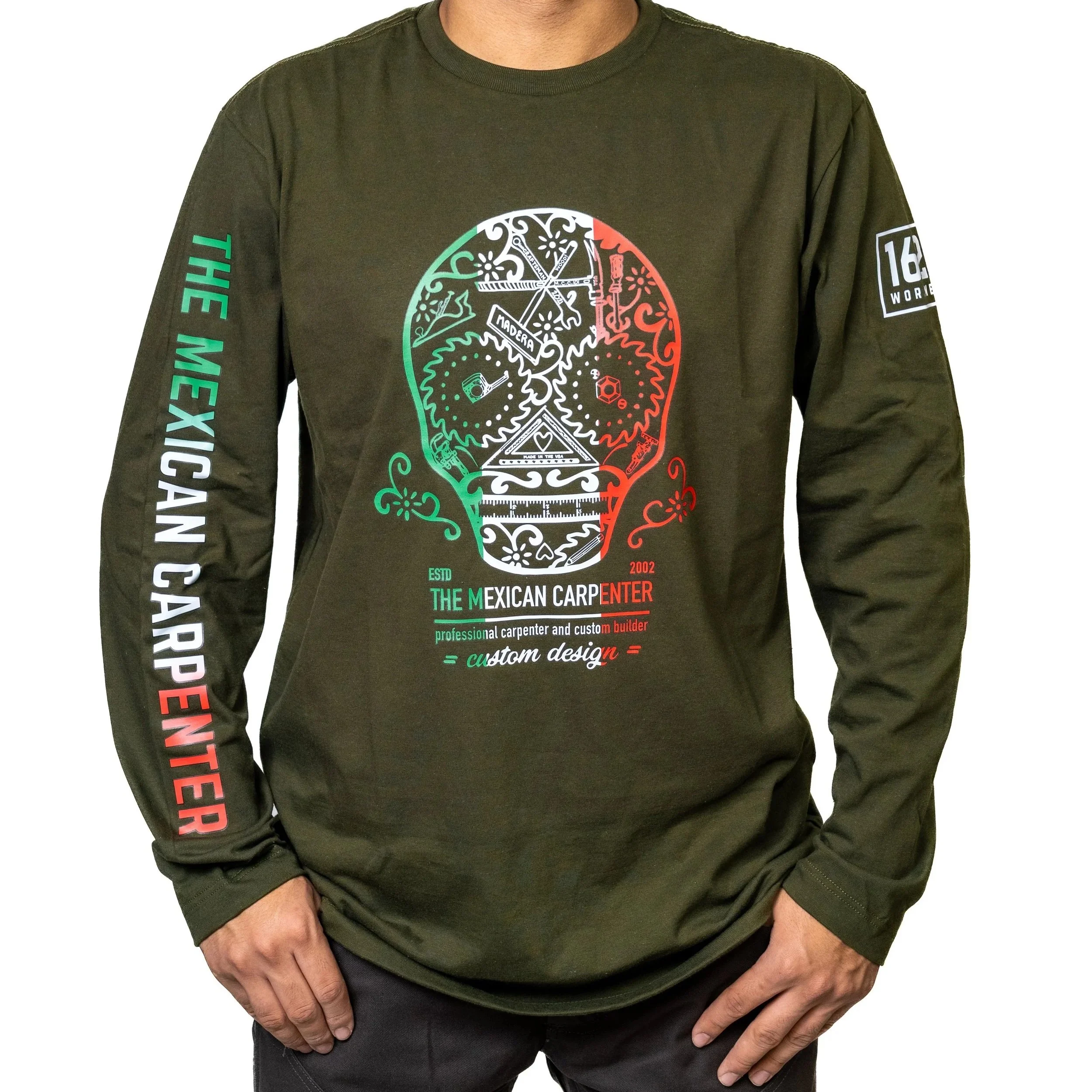 1620 Hunter Green Heavyweight NYCO Long Sleeve - The Mexican Carpenter Edición
