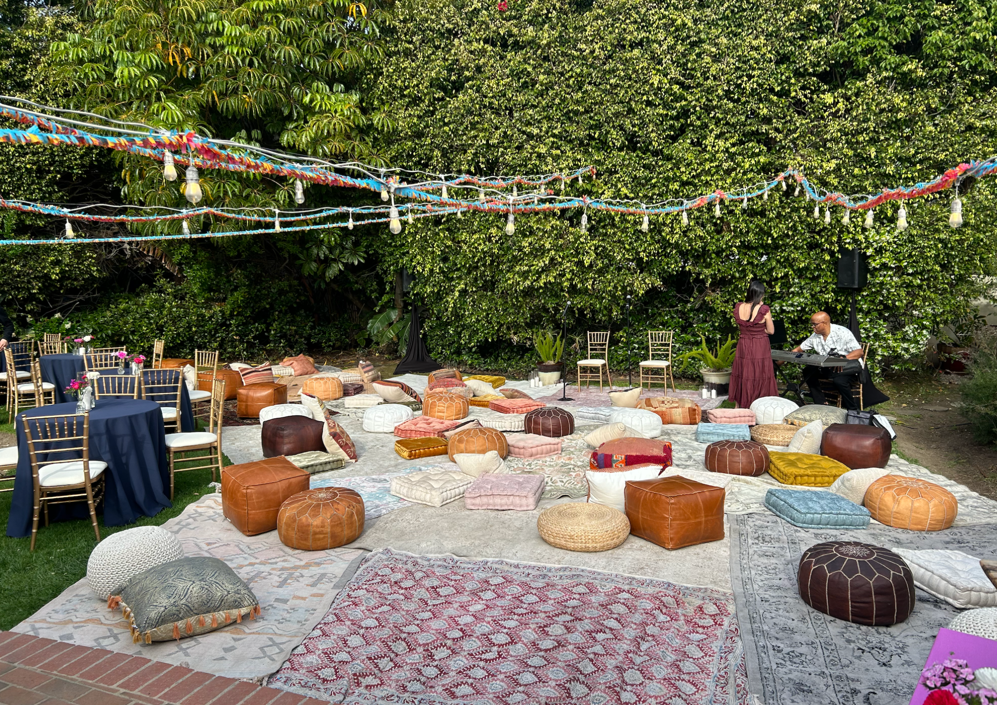 Outdoor event setting prepared for a private group experience