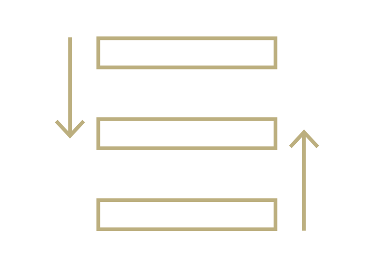 A flowchart with three rectangular boxes connected by arrows, indicating a process flow from top to bottom and bottom to top.