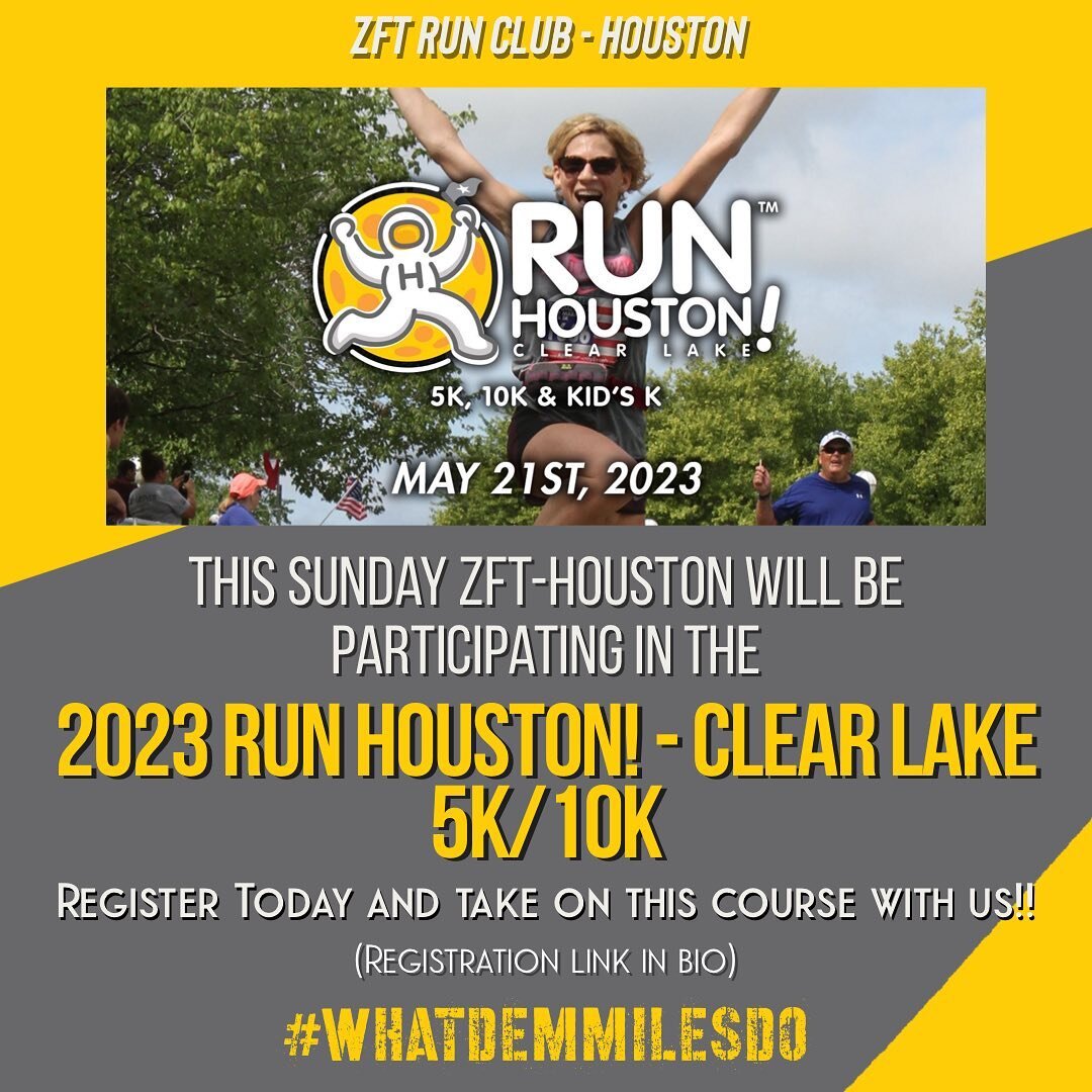 2023 Run Houston! - Clear Lake 5K &amp; 10K

This Sunday we will be participating in the third part of the @runhoustonraces and we want to invite everyone out to run with us. This is a race we participate in every year and it&rsquo;s a part of a 5 ev