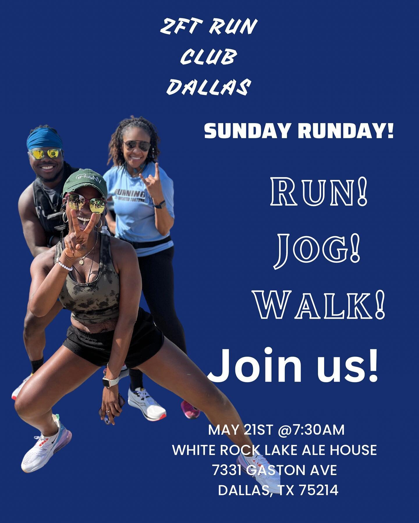 Sunday Runday tomorrow! 

Run! Jog! Walk! 

Come move your body! 

#weboutdemmiles #sundayrunday #tommorow #fyp #explore #zftrunclub #dallastexas #whiterocklake