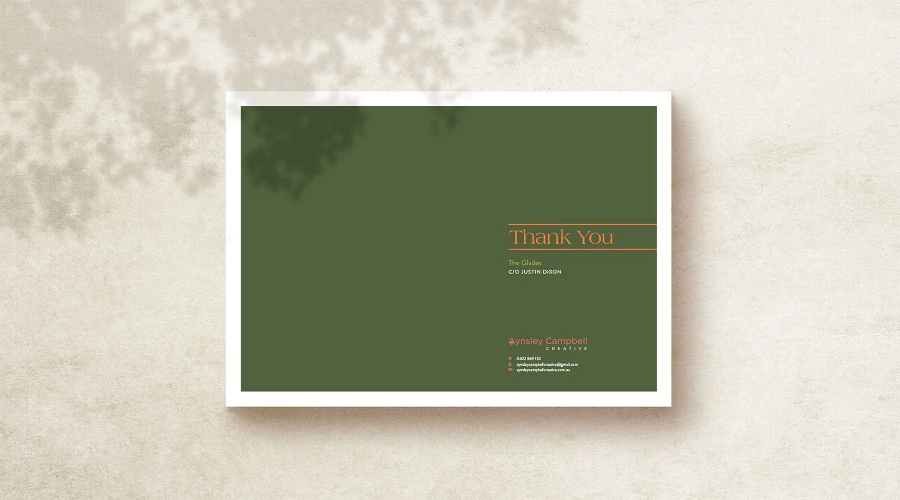 The Glades Hervey Bay land development branding styleguide back cover