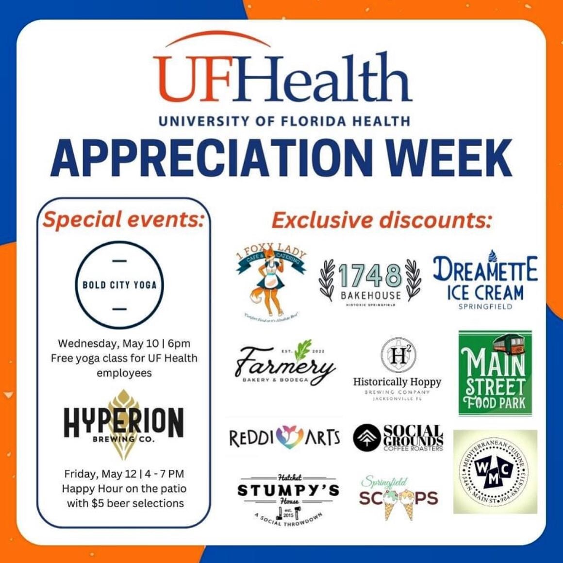 @ufhealthjax @ufhealth @ufhealthjaxgives come see us Weds for a complimentary class! We are so excited to support #ufhealthweek and cannot wait to practice together! 
.
#yoga #yogaclass #yogastudio #jacksonvilleflorida #dtjax #health #healing