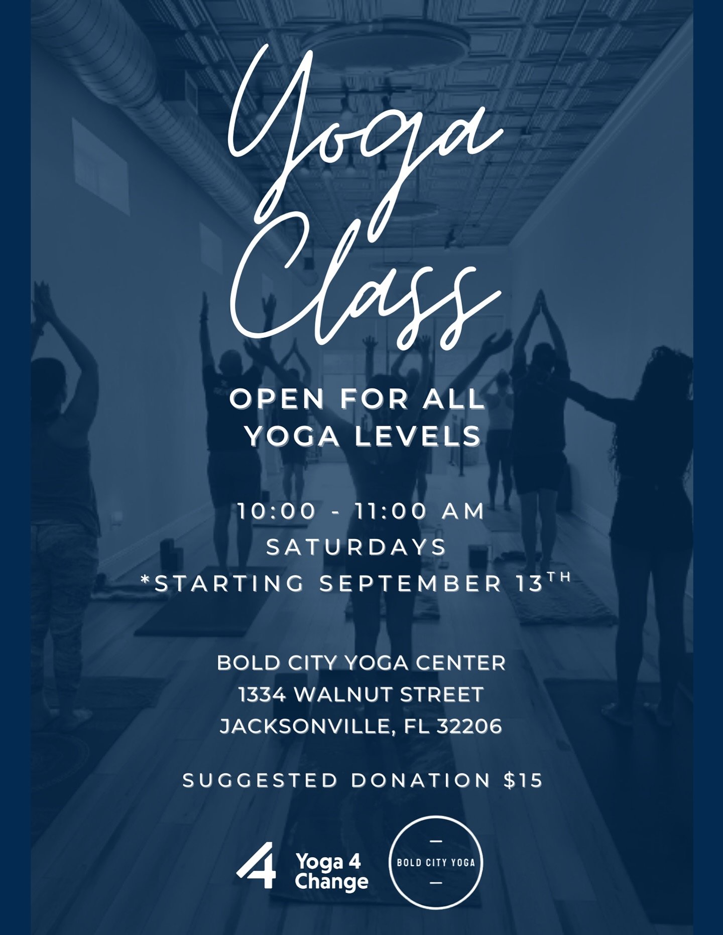 Friends&hellip;we couldn&rsquo;t be more excited to announce our partnership with the incredible @y4c_jax @y4c_official who will be offering their all levels class at our studio on Saturday mornings from 10-11am starting next week, led by their pheno