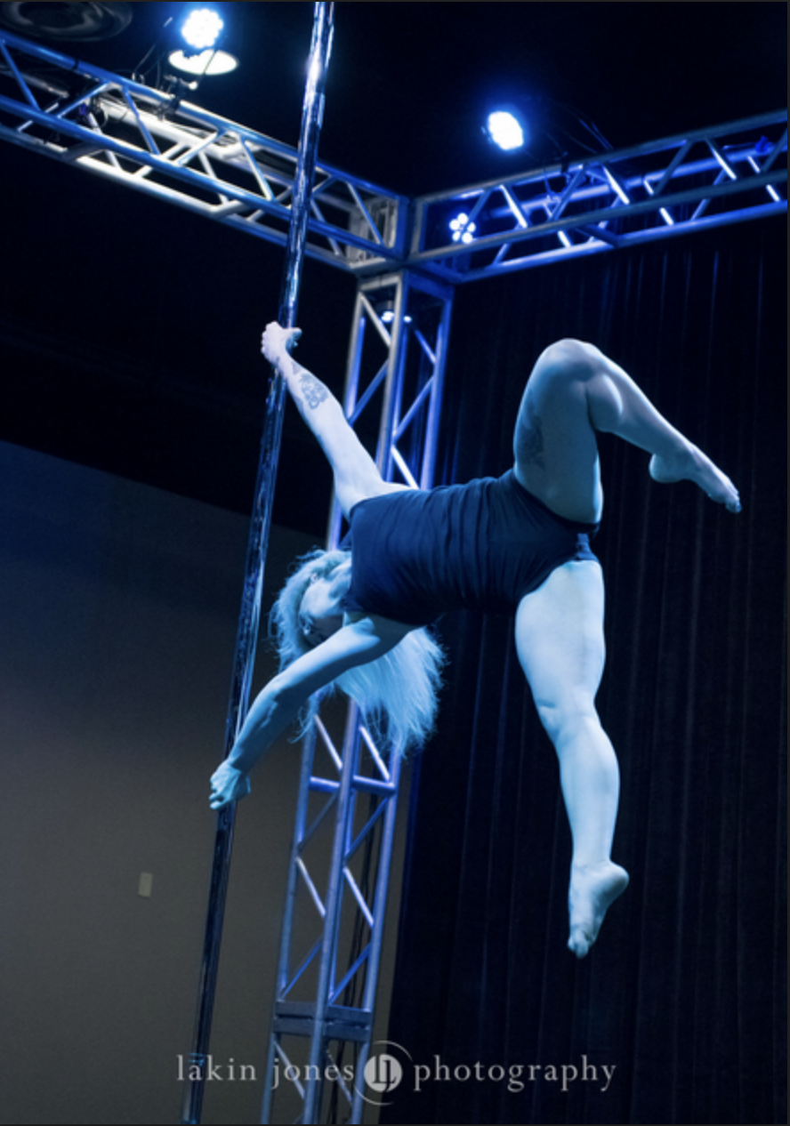 2015: I moved to New York and  became a pole dance instructor. I missed performing, backflips, and flying through the air. I've made some of the best friends to date through this flourishing, supportive community. 
