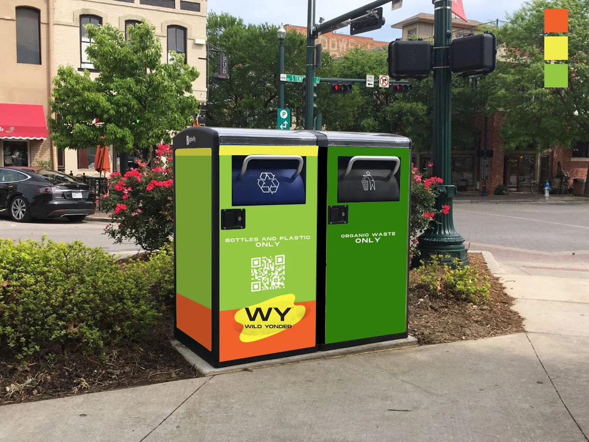 QR Code Branded Recycling Bins
