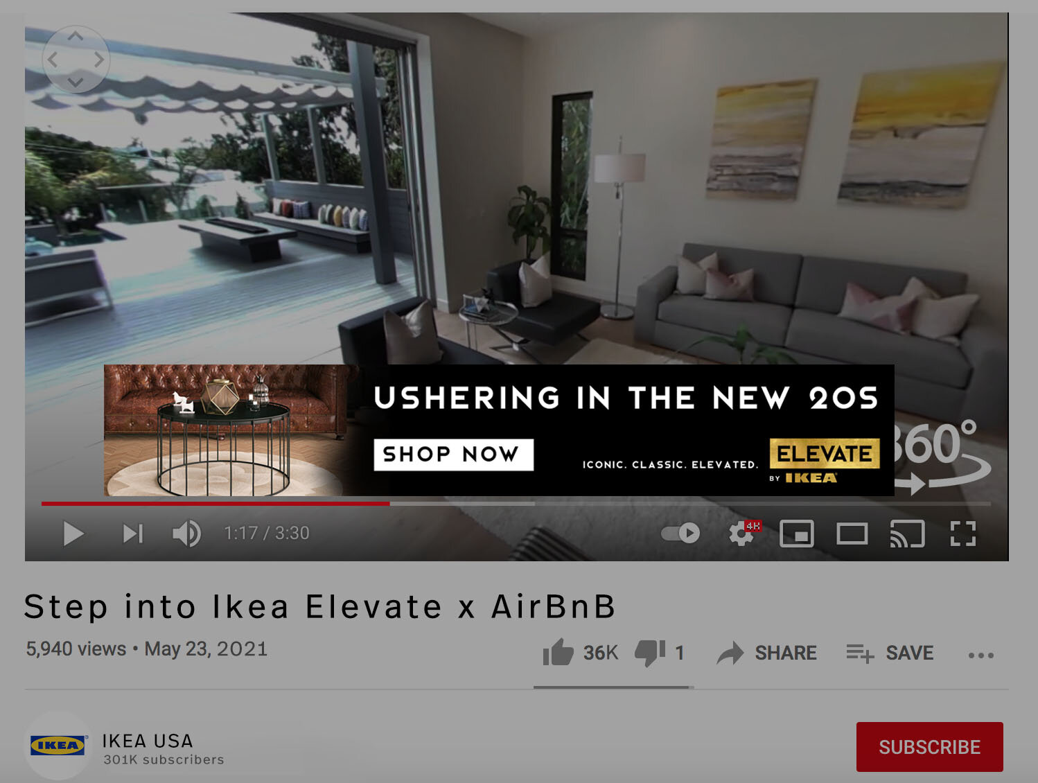YouTube 360 Virtual Showroom