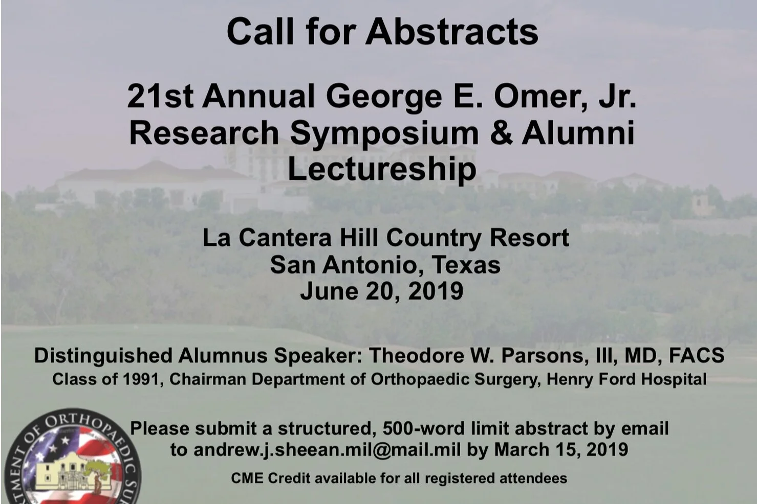 Call for abstracts