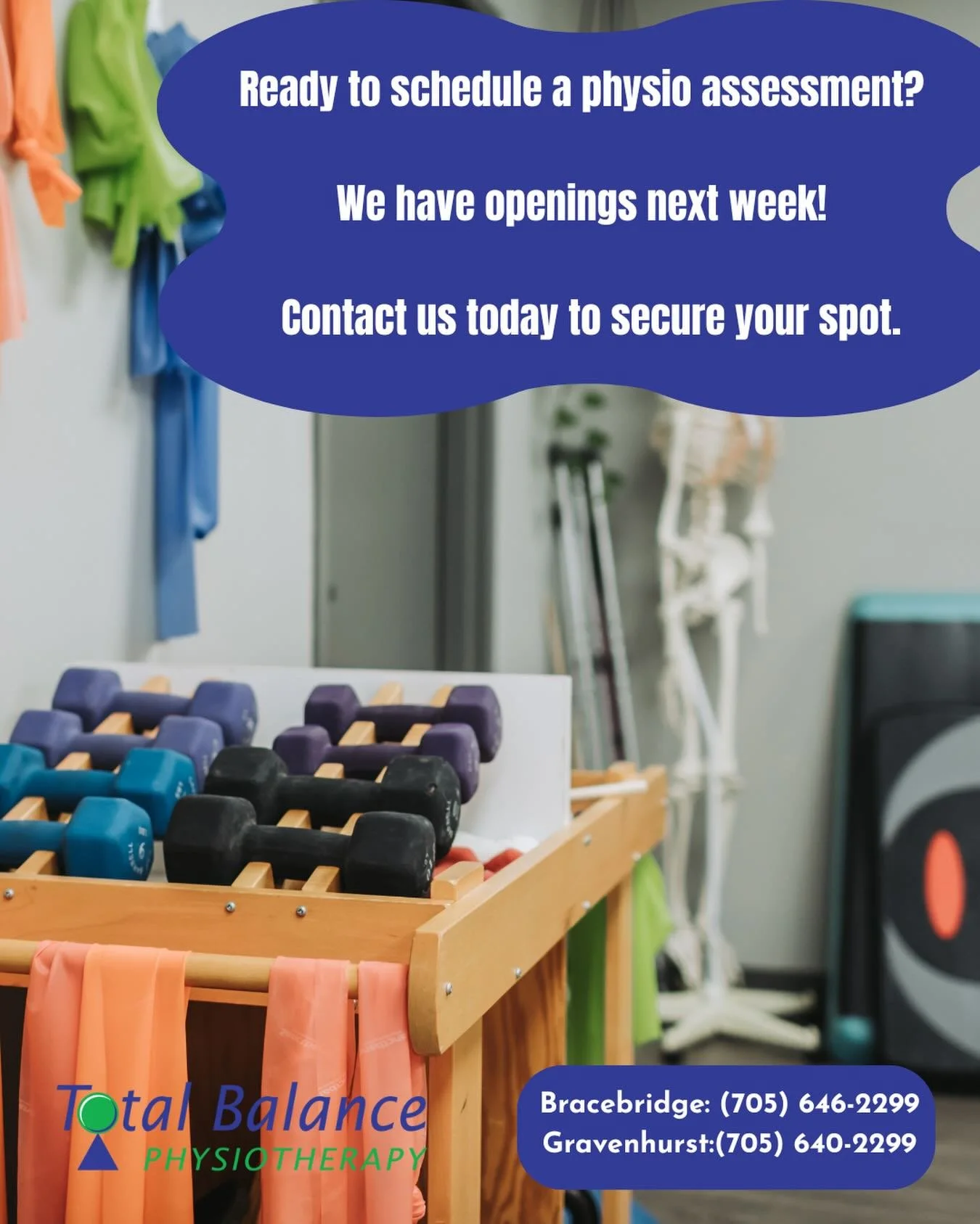 ❄️ Snow is on the way! ❄️
Make sure your body is in tip-top shape before the shovelling starts! 💪

Call us today to book your assessment &mdash; we&rsquo;ve got openings as early as next week! 📅 Bracebridge (705)646-2299
Gravenhurst (705)640-2209
#