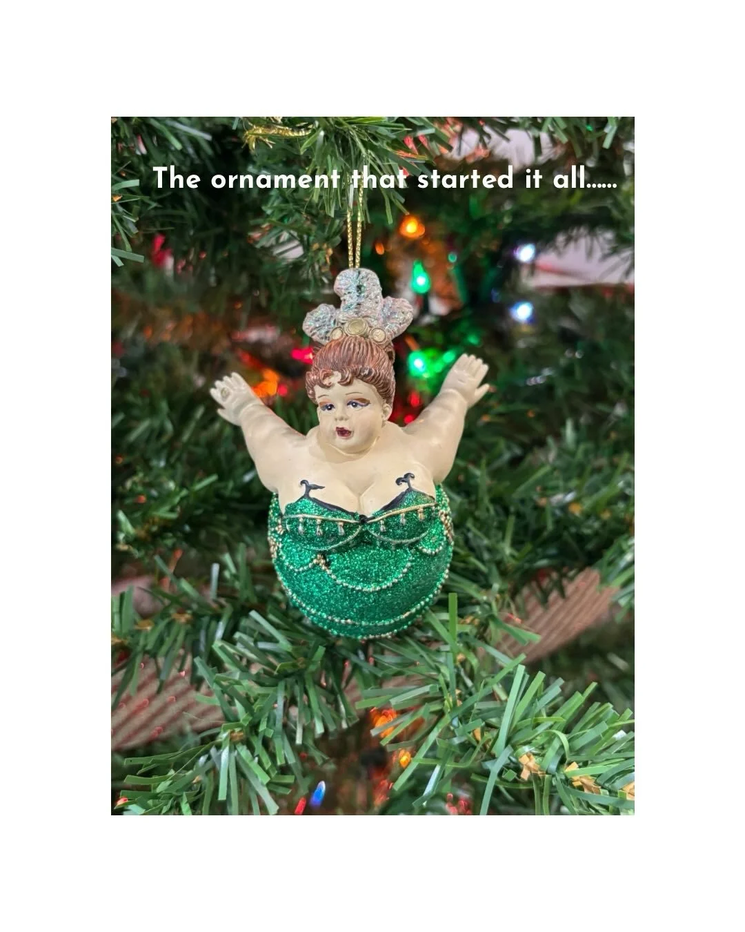 For our first post featuring ugly ornaments of Christmas past, meet the &lsquo;OG&rsquo; ugly ornament.  Many years ago, when Kim was a new physio, this was her gift in the staff secret Santa exchange.  Needless to say, this singing mermaid lady star