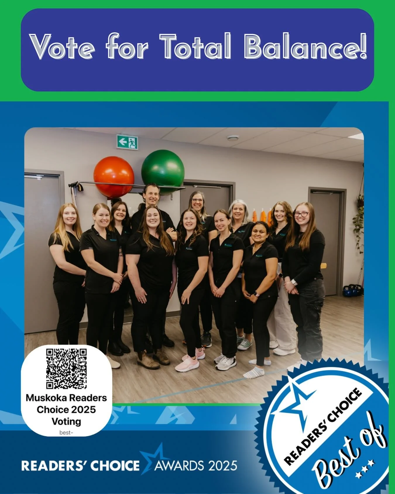 ✨ We&rsquo;re feeling incredibly grateful! ✨
We have been nominated in THREE categories for this year&rsquo;s Muskoka Readers&rsquo; Choice Awards! 💙

Thank you to everyone who took the time to nominate us&mdash;helping our community live pain-free 