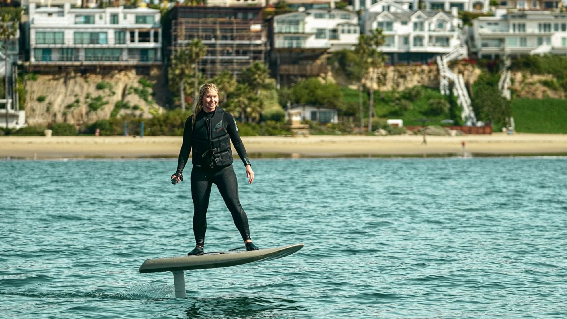 Female Riding Fliteboard Orange County