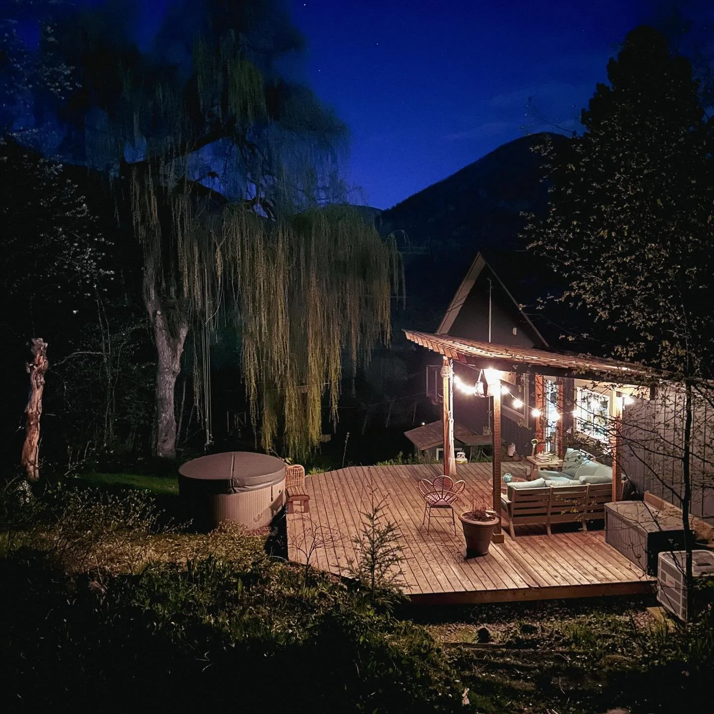 Couldn&rsquo;t help but stop to make a photo here last night as I wandered down to the main house. The air is sweet with flower blossoms, the trees are leafing out and the sound of the creek is so meditative. 

So grateful to call this place home. 

