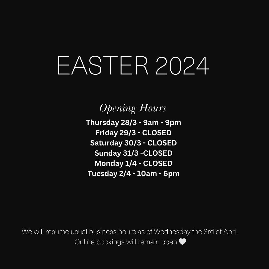 EASTER 2024 - TNB will be closed for the long weekend for a well deserved easter break 🐰🍫⁠
⁠
We wish you all a happy and safe easter 🤍⁠
⁠
⁠
⁠
⁠
#tnbi #thenewblackindustries #lovetnb #newcastlesalon #selfmadecollab
