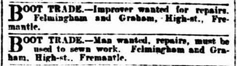 Ad for Felmingham andf Graham, 1906 