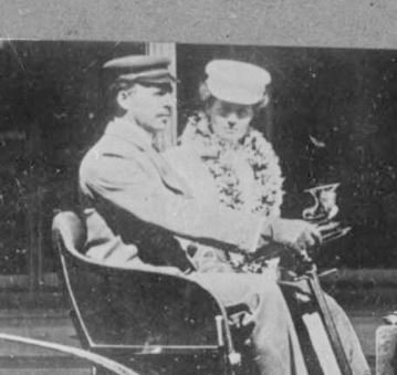 Mr and Mrs Banfield, c1901 in their Gladiator car, courtesy City of Fremantle History archives no 2057B