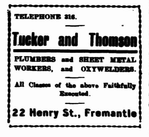 Tucker and Thomson, July 1922