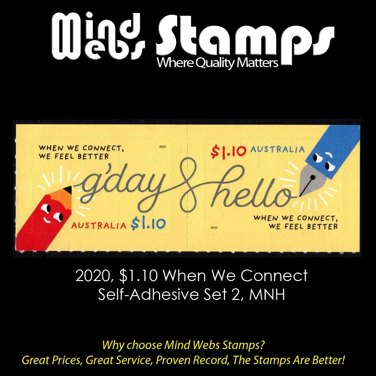 Australian Decimal Stamps, 2020, Beyond Blue Complete Set 2, MNH (Copy)