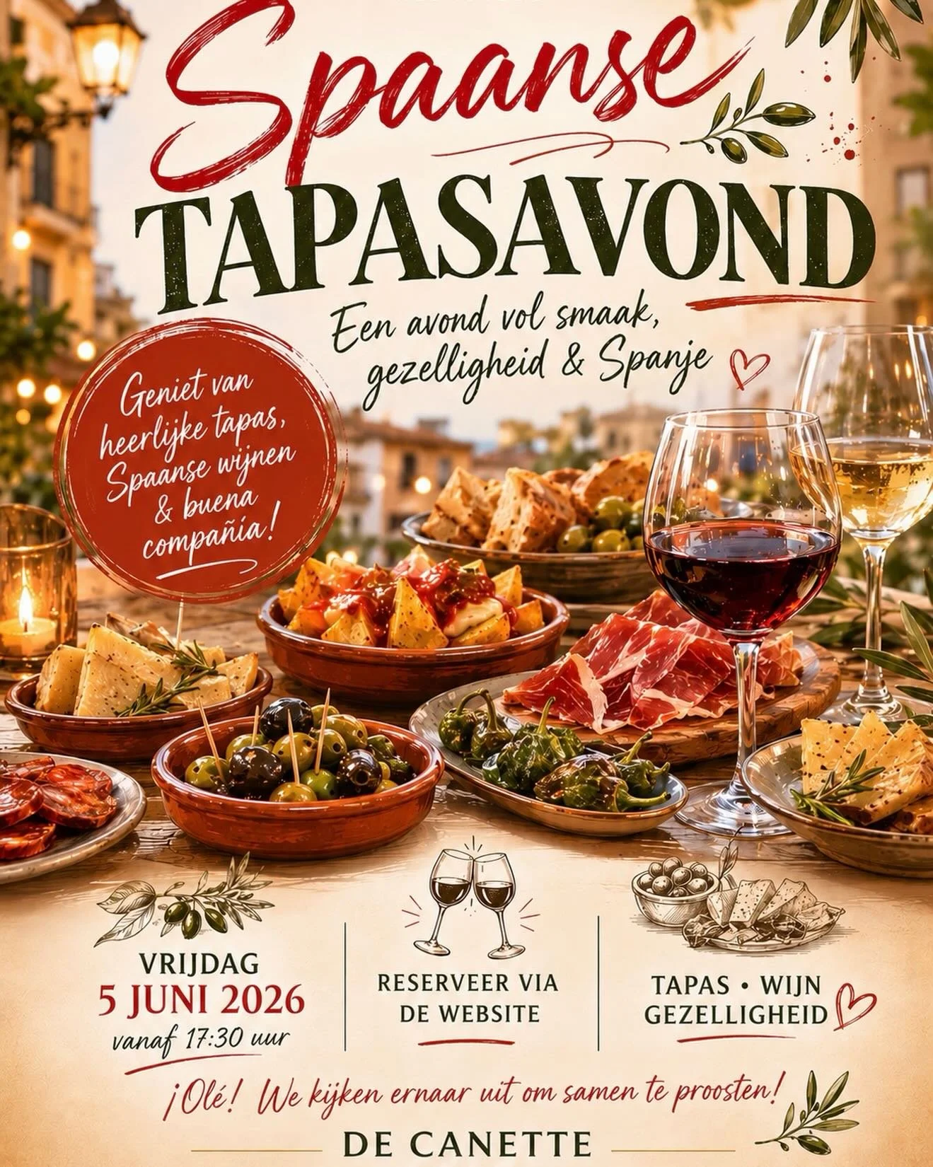 SPAANSE AVOND🇪🇸
Reserveer snel via de website!