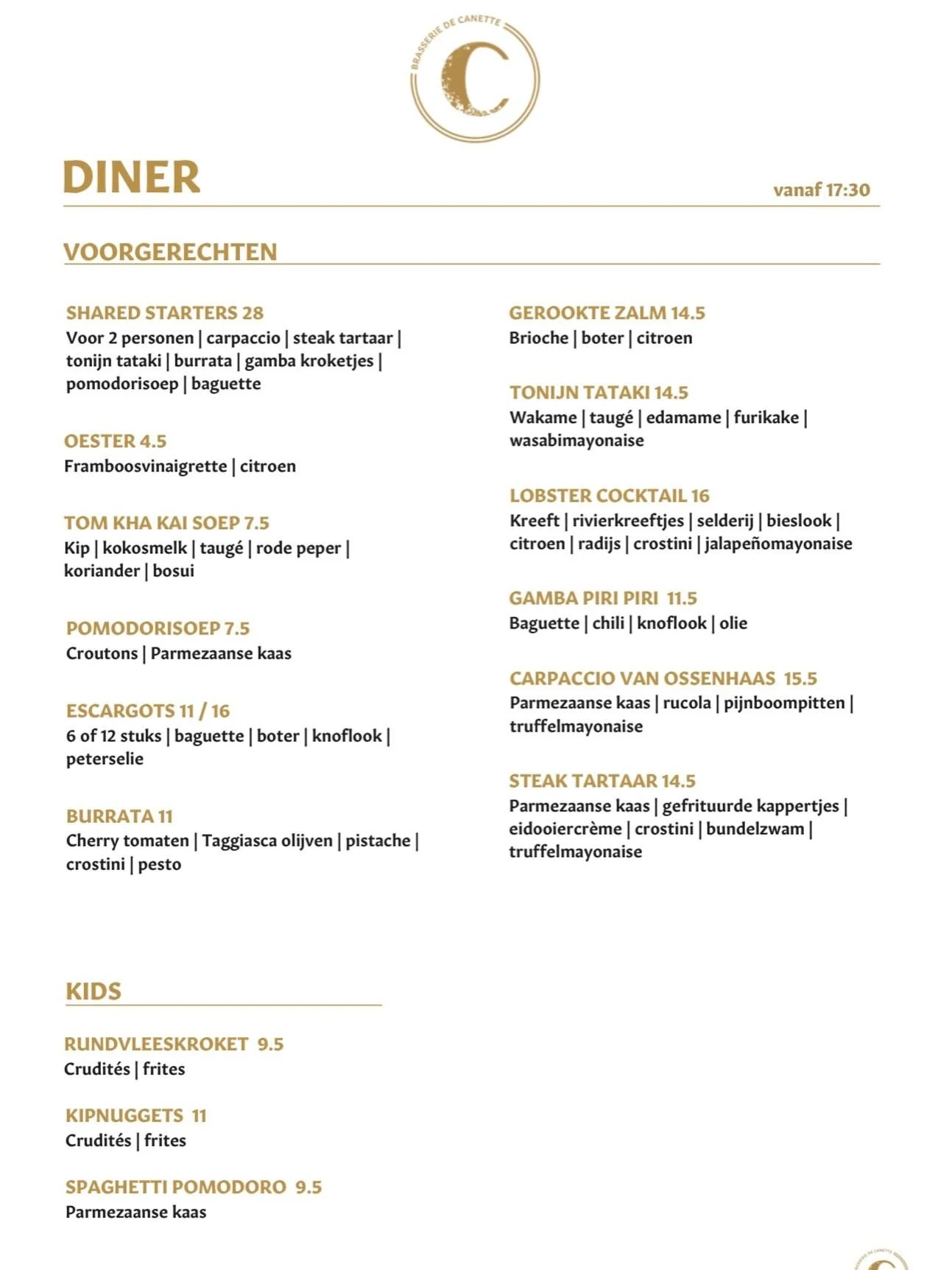 NIEUWE DINERKAART🍴🥩

Sinds deze week serveren we bij Brasserie de Canette een vernieuwde dinerkaart met toegankelijke gerechten, vertrouwde klassiekers en een prijsvriendelijke insteek.

Van een goede biefstuk met pepersaus tot sliptongen in roombo