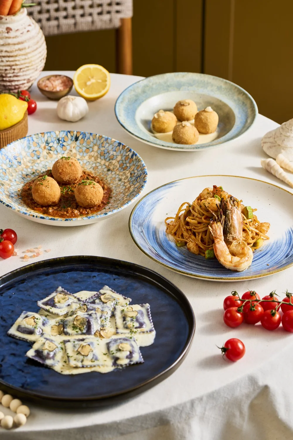 Italian dishes served at Azzurra, Angsana Laguna Phuket