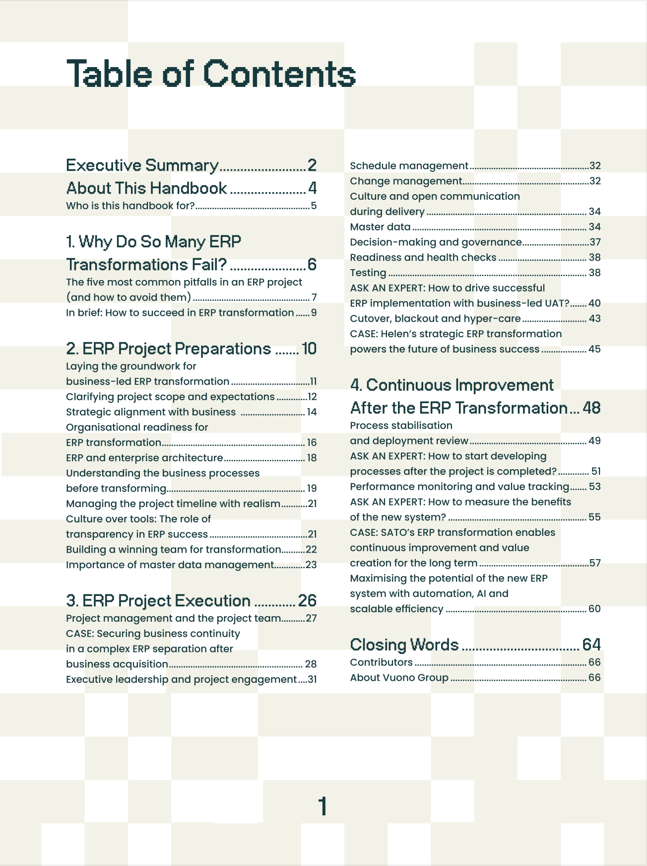 ERP Handbook for Business - Excerpt - Table of Contents.png