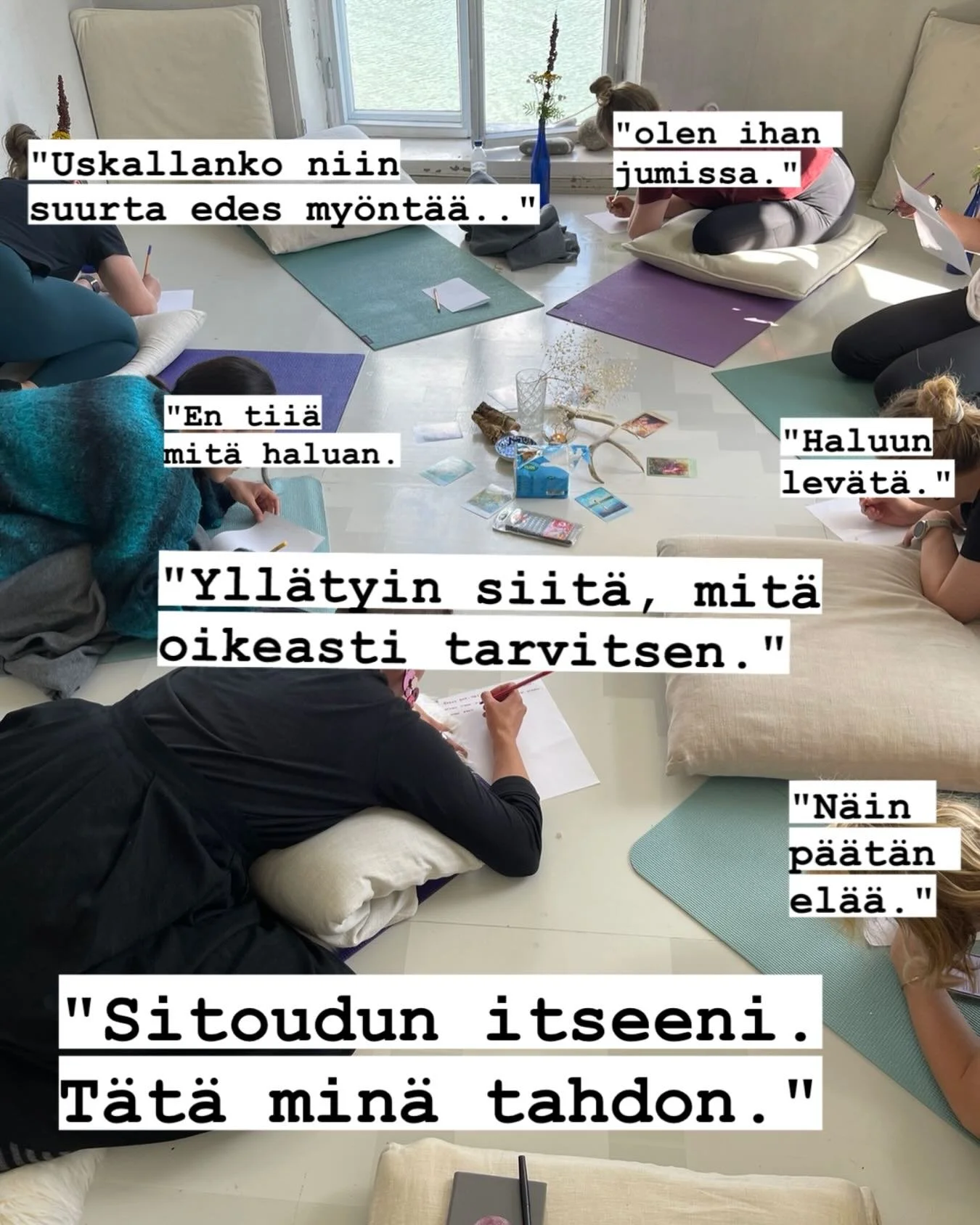 Kun Uusi vuosi on sis&auml;ll&auml;si ristiriitojen aallokko. 🌊

"Oon niin jumissa ett&auml; h&auml;vett&auml;&auml;."

"Haluisin nukkua puoli vuotta."

"Oikeasti haluan t&auml;t&auml; niin paljon, etten uskaltaako my&ouml;n