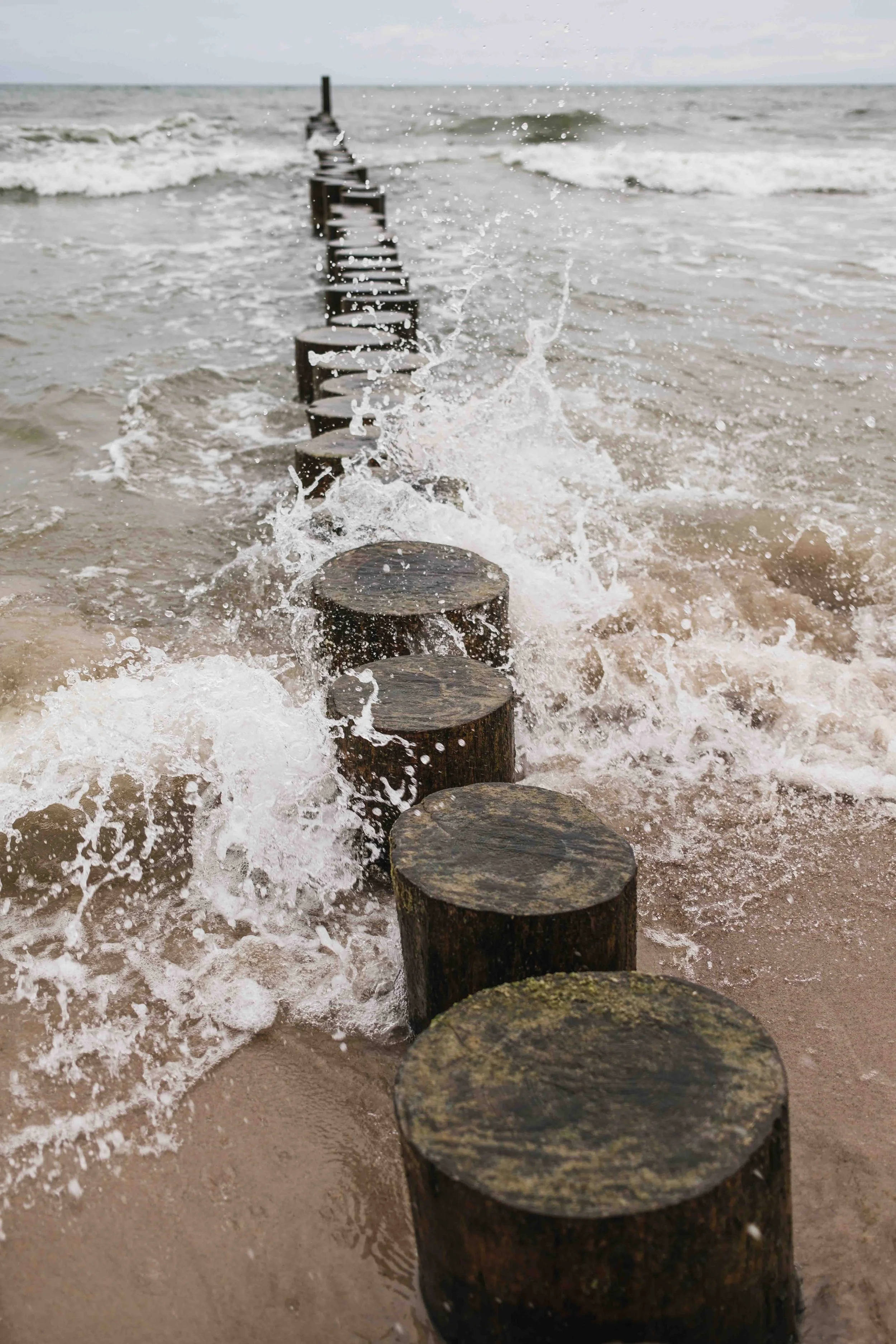 Sea waves surround a wooden path, symbolizing boundaries and stepping into your voice.