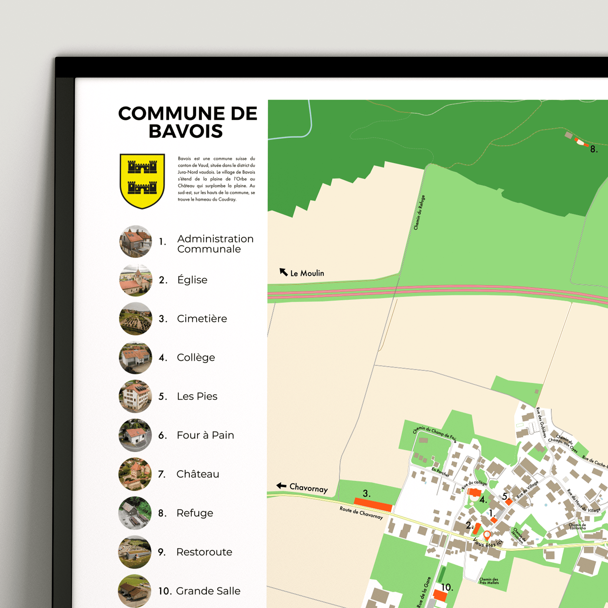 Commune de Bavois Plan du village