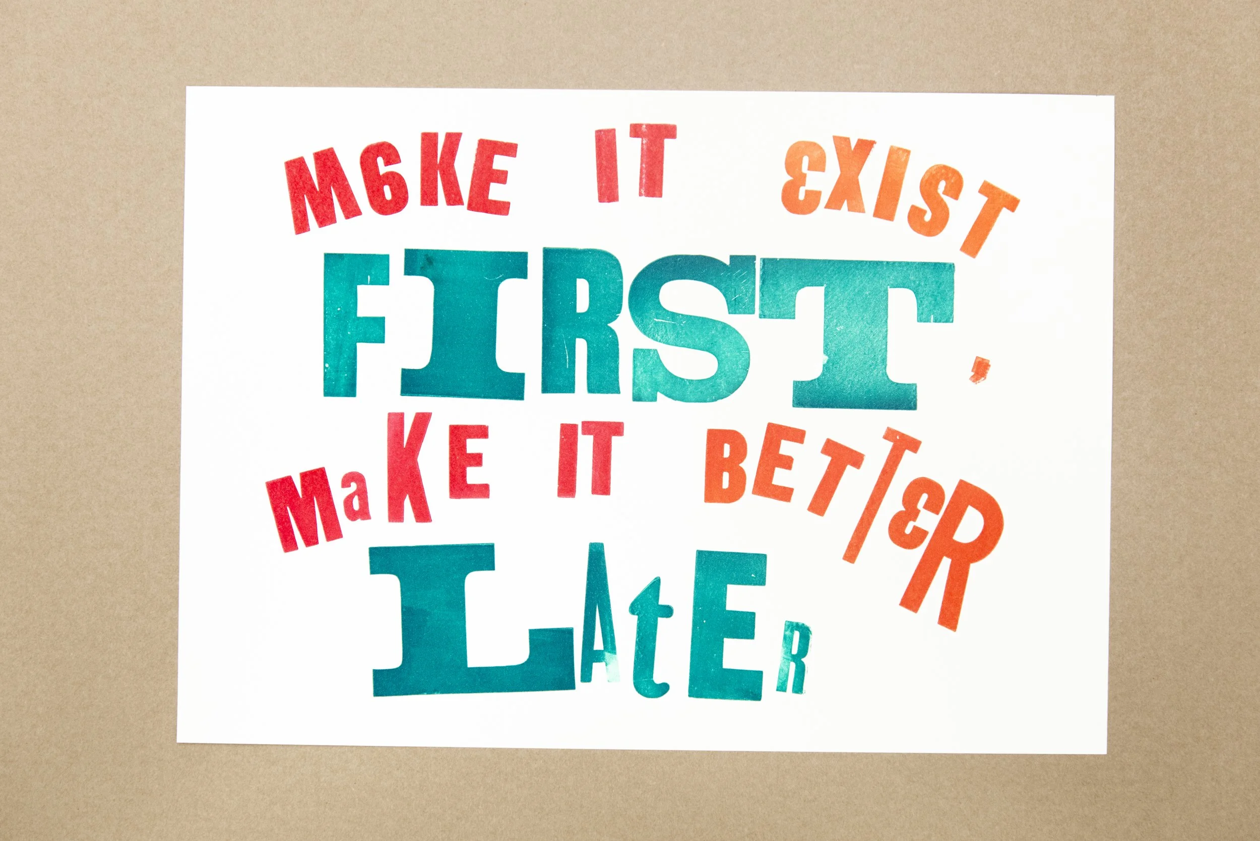 Make it Exist First, Make it Better Later