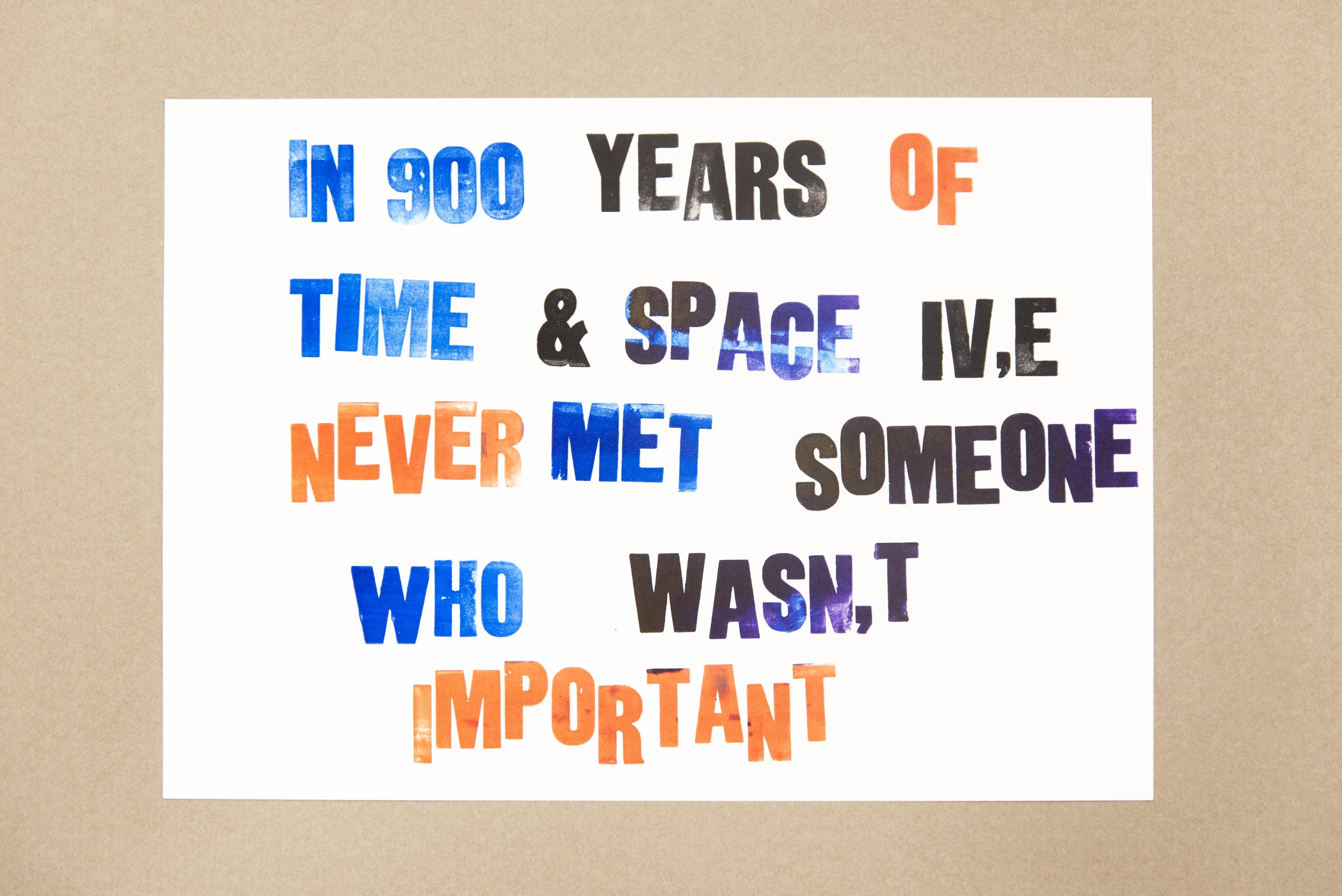 In 900 Years of Space and Time I've Never Met Anyone Who Wasn't Important