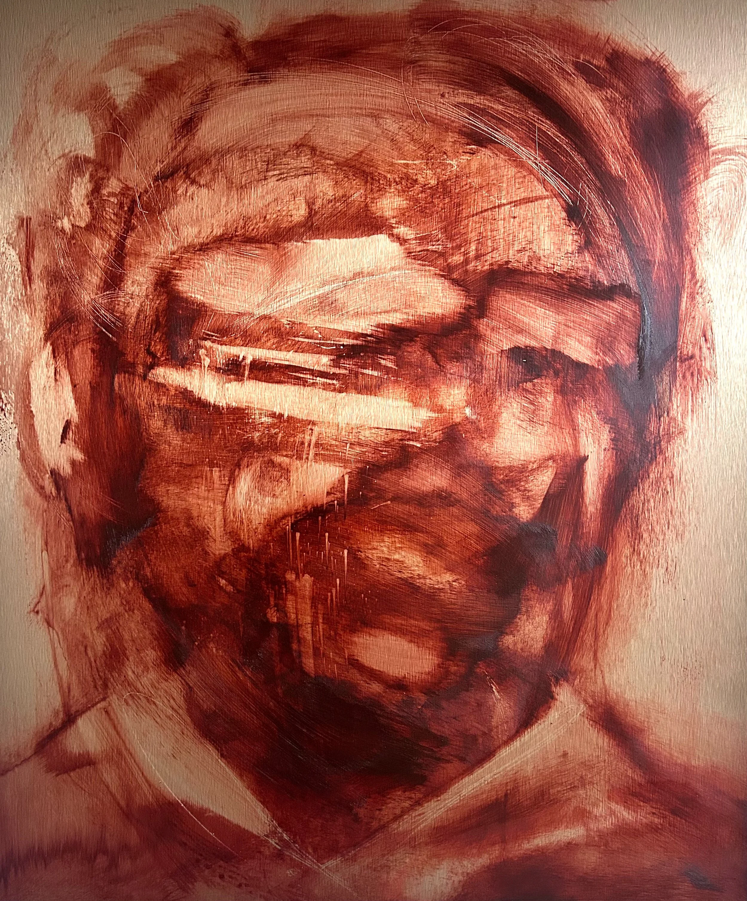 ST RITA - Acrylic on aluminium, 60 x 50 cm