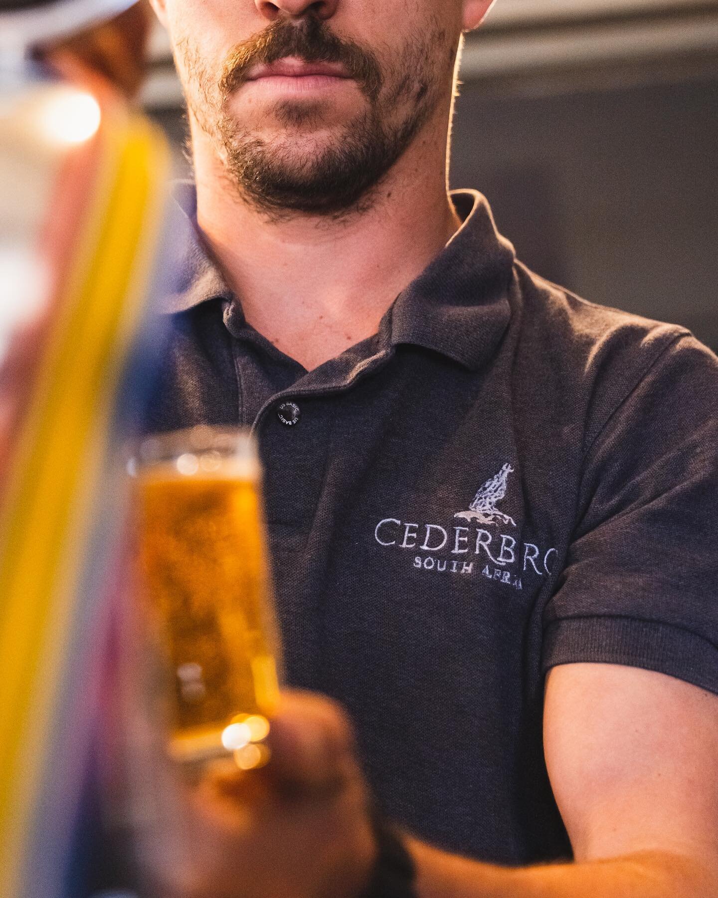 Gerrit Smit, our driving force behind the scenes - busy pouring a cold one. ☝️ 

At Cederberg Brewery, we're proud to be a small, tight-knit team of passionate beer lovers. 

You might also know him as Gert Koevert - a man who's not afraid to go the 