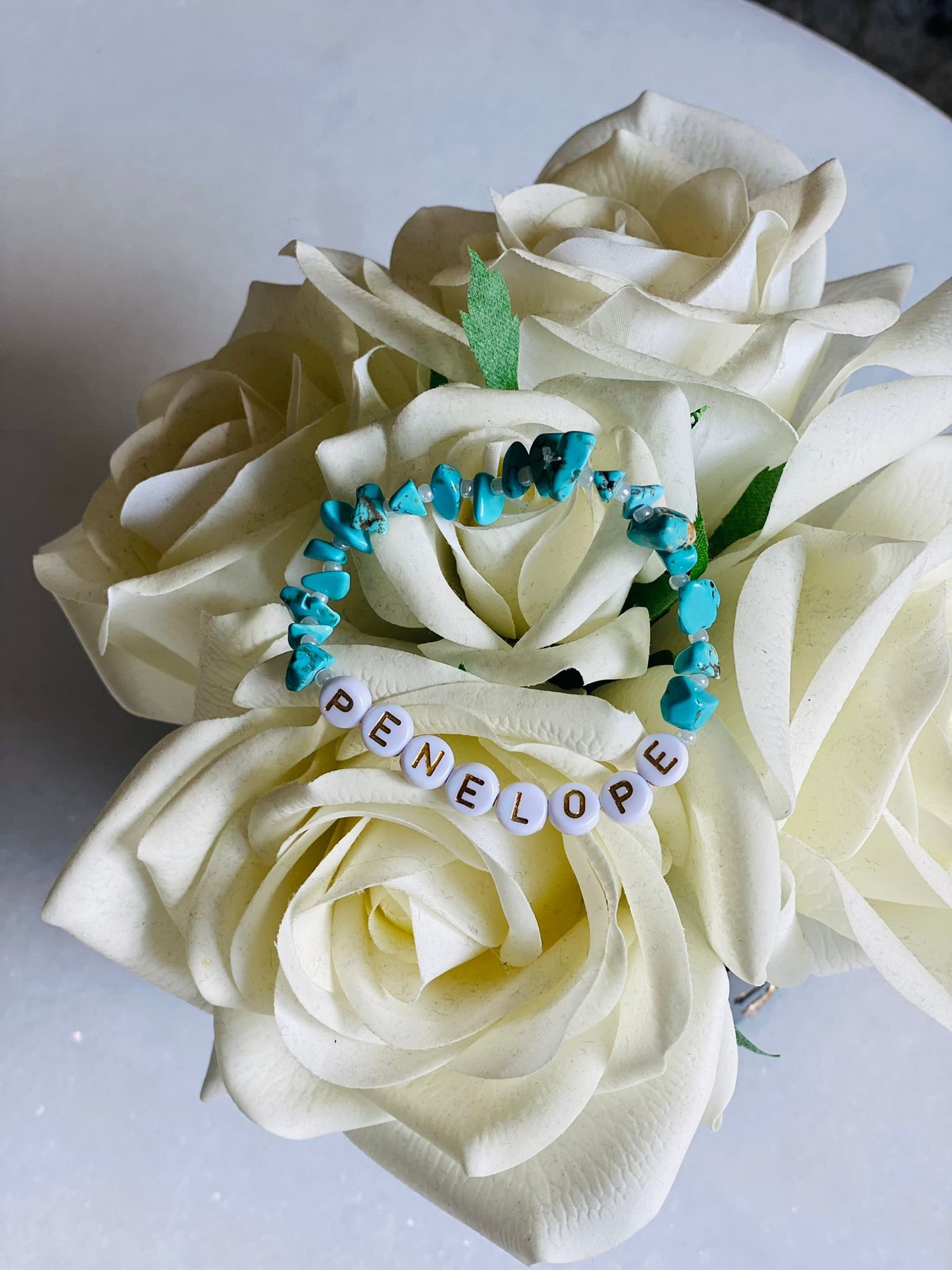 PERSONALISED BRACELET Pick Your Own Stone & Letters