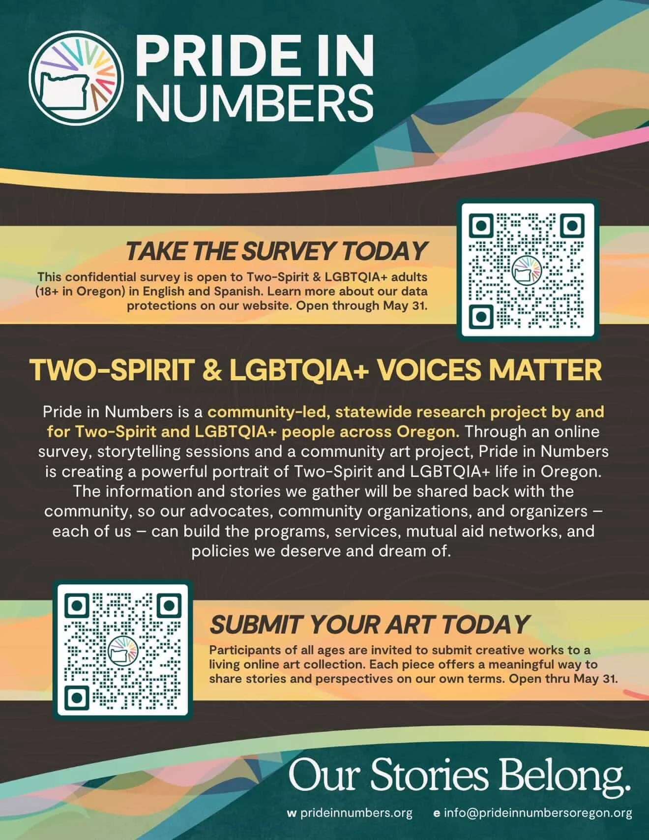 Oregon friends, check this out (English and swipe for Spanish translation flier in post): 
Too many decisions about our lives get made without us. Pride in Numbers is shifting power &ndash; story by story, voice by voice.&nbsp;
Pride in Numbers is a 