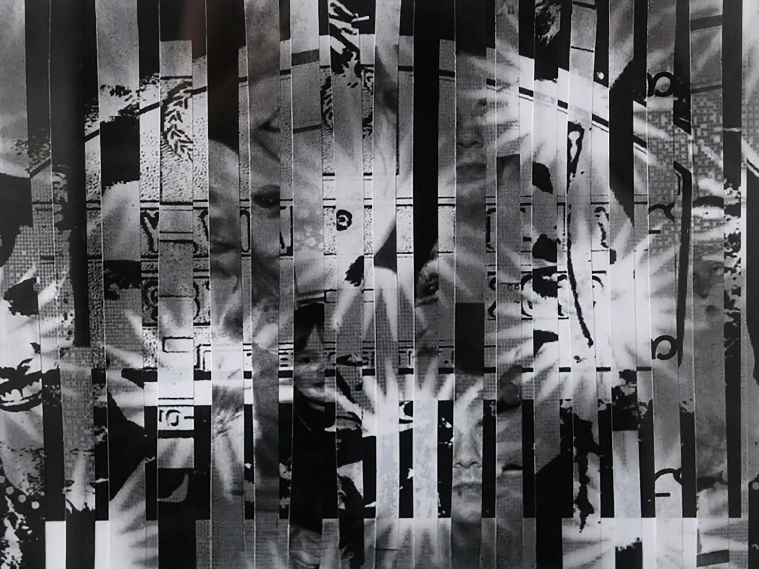  Vignette , Acrylic and shredded paper collage on inkjet print, 11 x 14 inches, 2011