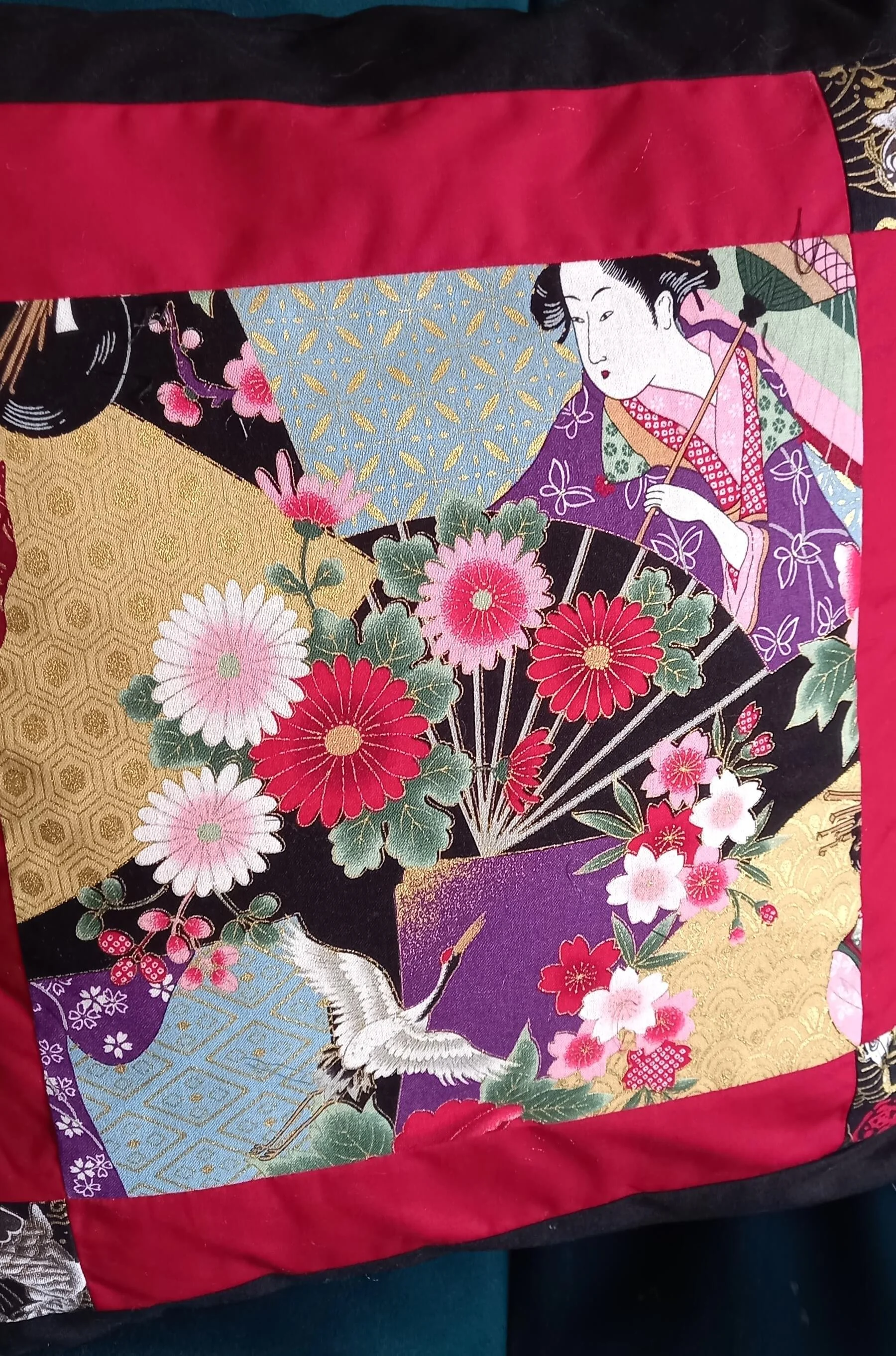 Japanese Lady Cushion Cover