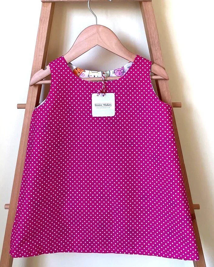 gd23 girls dress cats pink spots 1.jpg