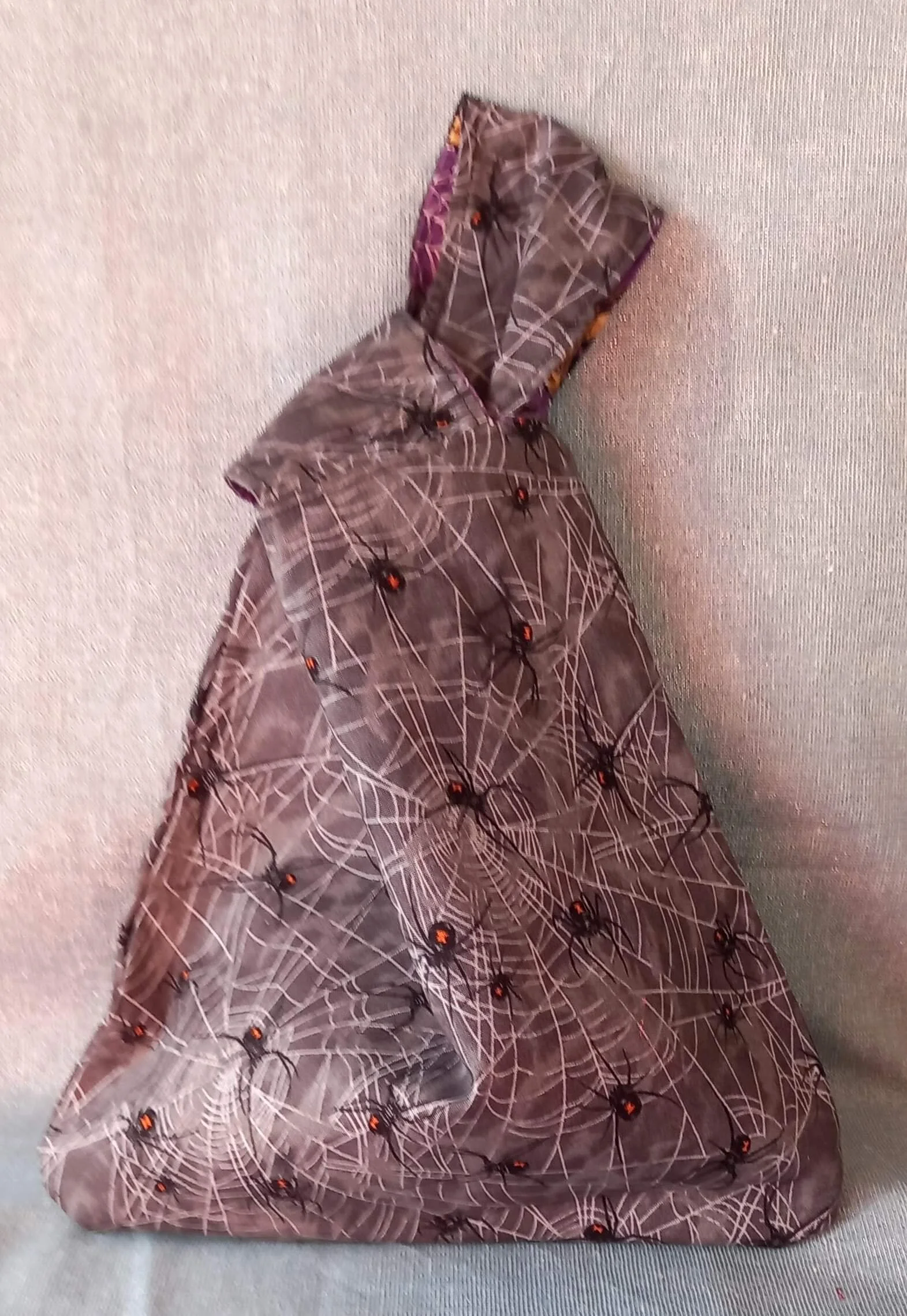 Spooky Spider and Skull Japanese Knot Bag Small