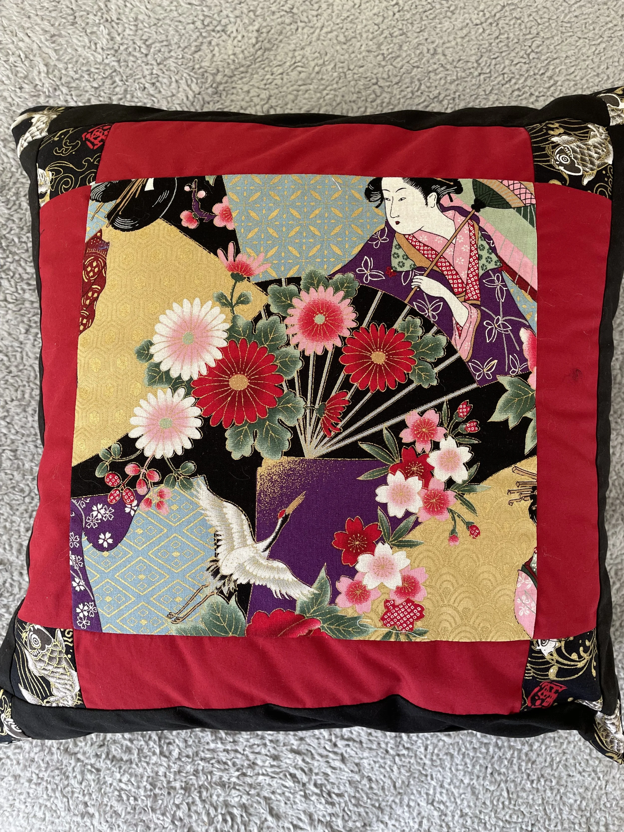 Japanese Lady Cushion Cover
