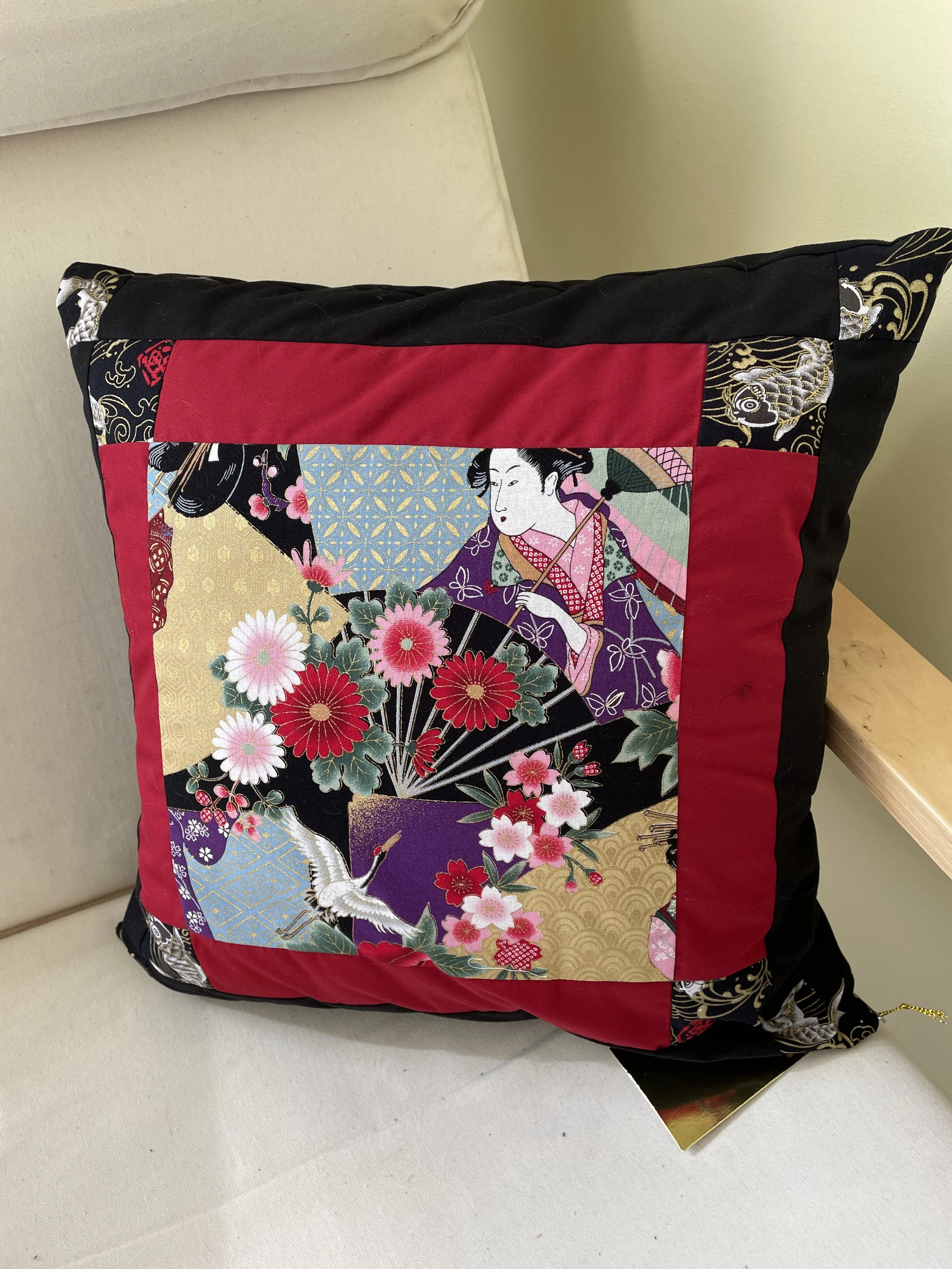 Japanese Lady Cushion Cover