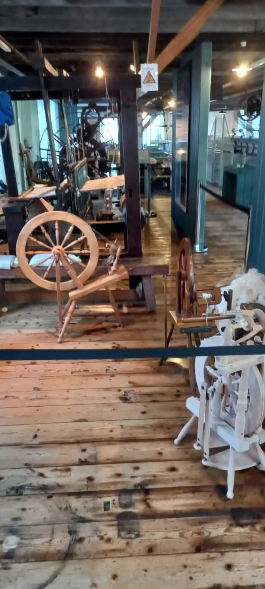 National Wool Museum Spinning Wheels.jpg